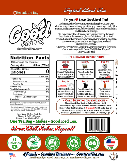 Good Iced Tea - Tropical Island Time - Flavor