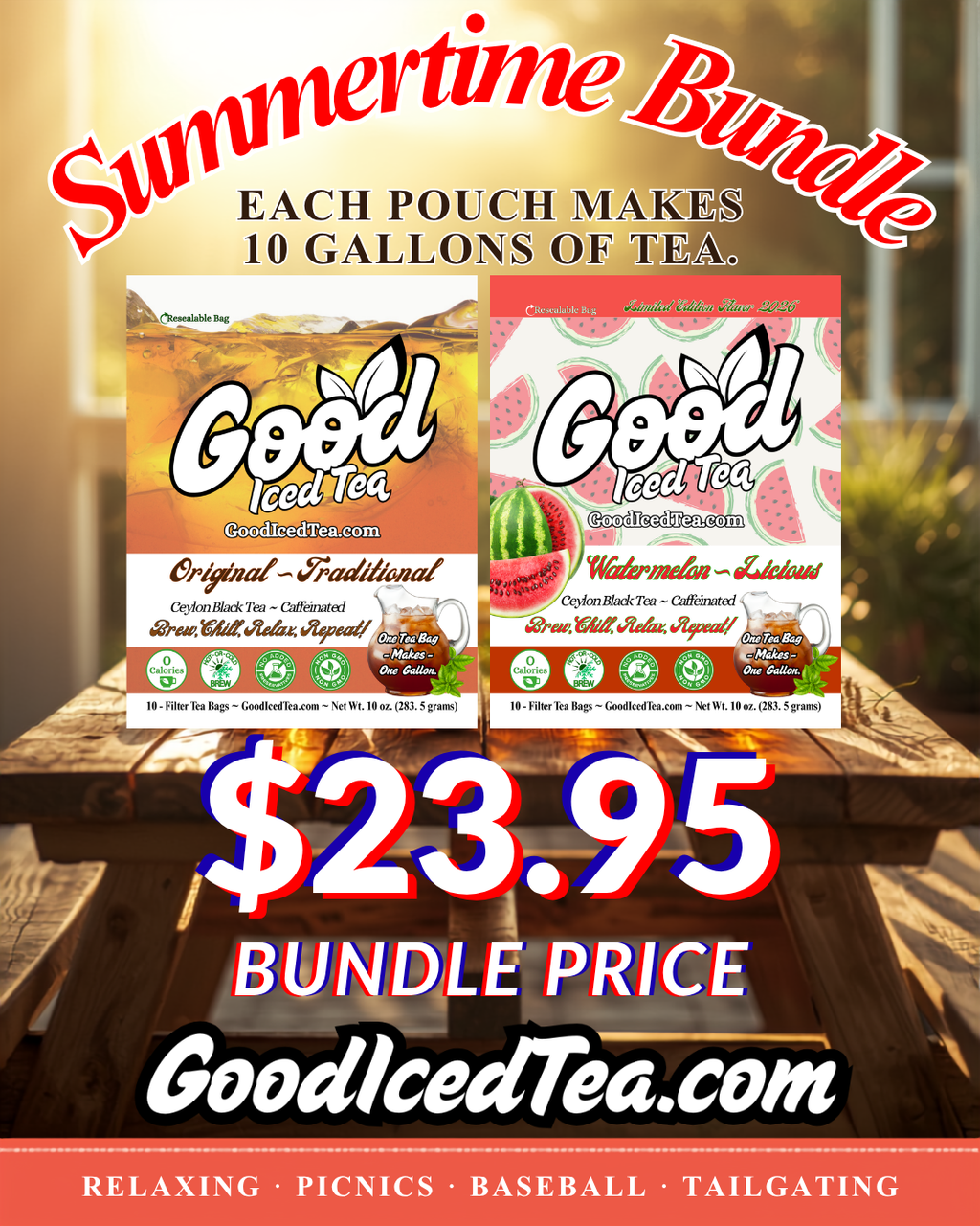 Summer Iced Tea Bundle – Original, Traditional & Watermelon